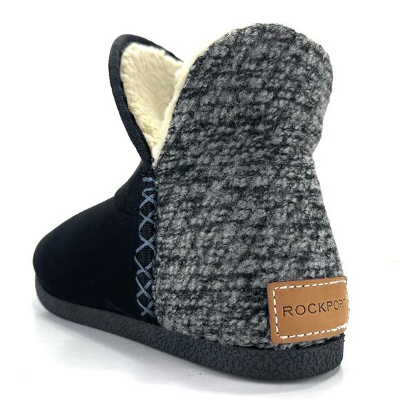 Rockport TruTECH Veda Women Black Slipper Boot Size 7 Faux Suede/Fur Lining New - Picture 10 of 12